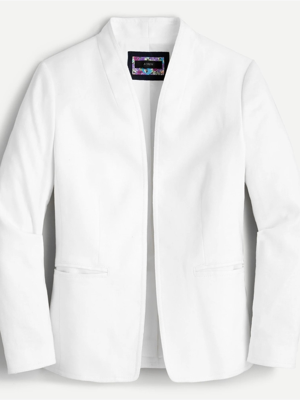 NWT JCrew Going Out Blazer in White Linen Size 8